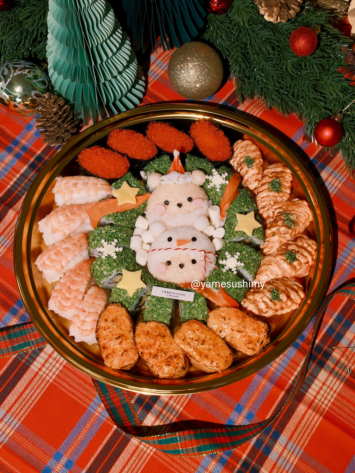 2025 Christmas - Beary Snowman Christmas Golden Platter